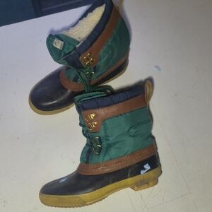 Green and Brown Ankle Boots